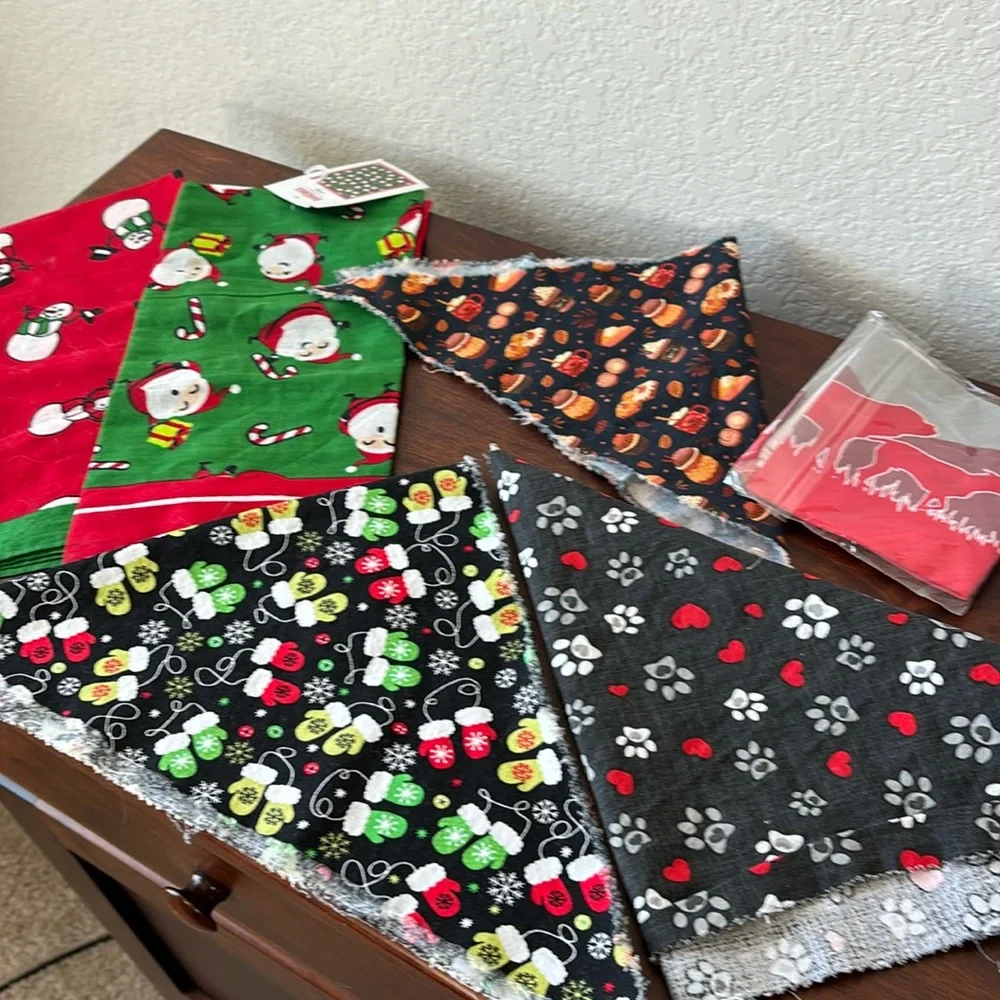 Assorted pet bandana bundle -6 total